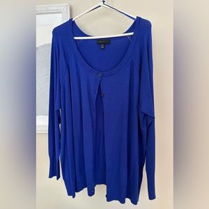 Lane Bryant Cobalt Blue Cardigan - Size 26/28